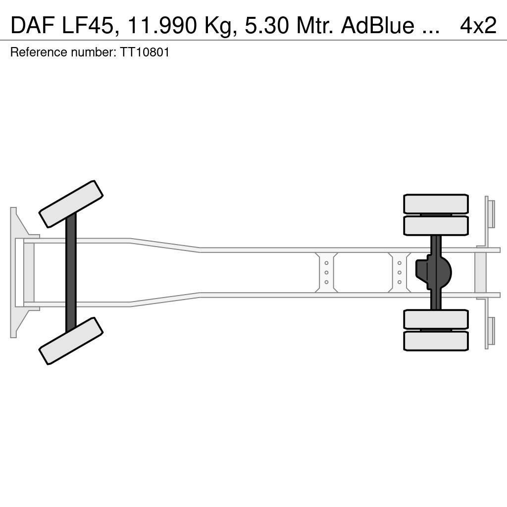 DAF LF45, 11.990 Kg, 5.30 Mtr. AdBlue Flatbed kamyonlar