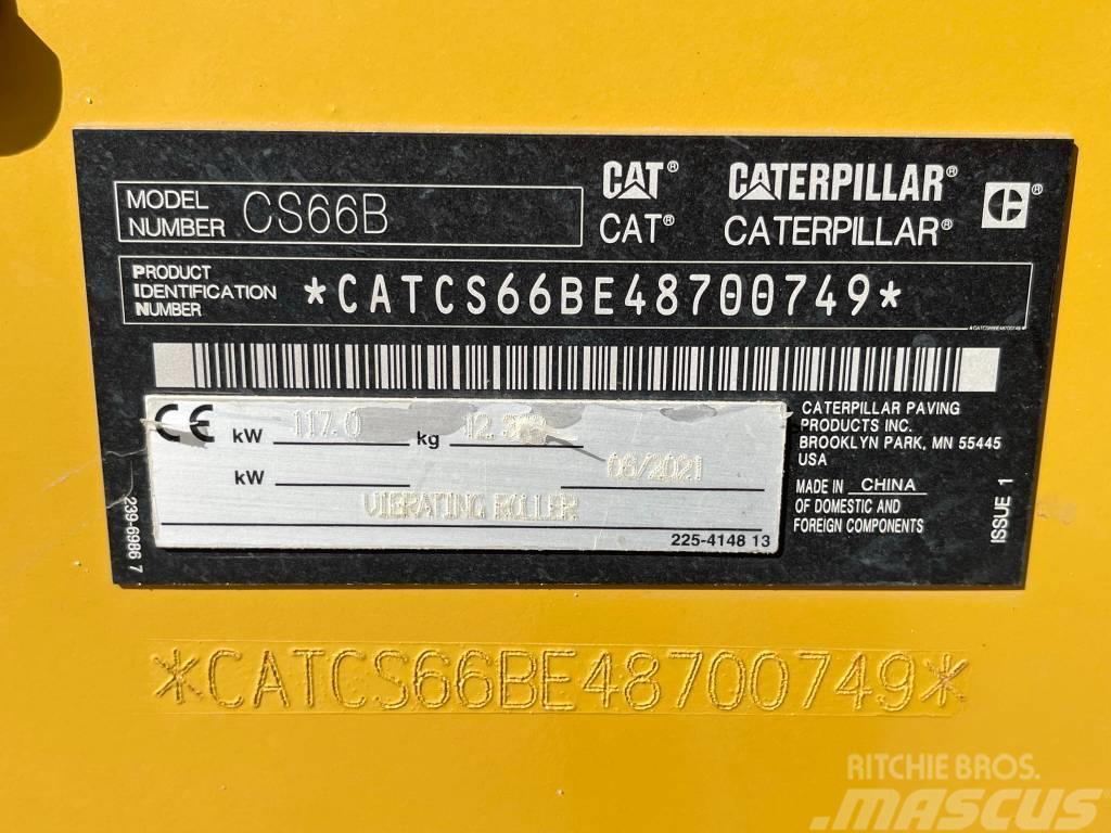 CAT CS66B - Low Hours / CE Certified - Airco Tek tamburlu silindirler