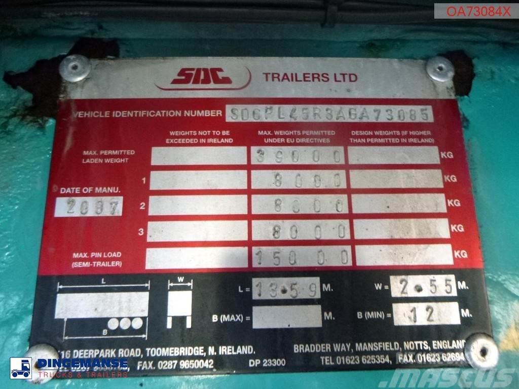SDC Stack - 3 x platform trailer 13.6 m / 39 t Flatbed çekiciler