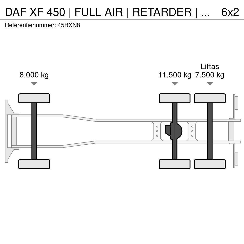 DAF XF 450 | FULL AIR | RETARDER | MACHINE LOW LOADER Araç tasiyicilar