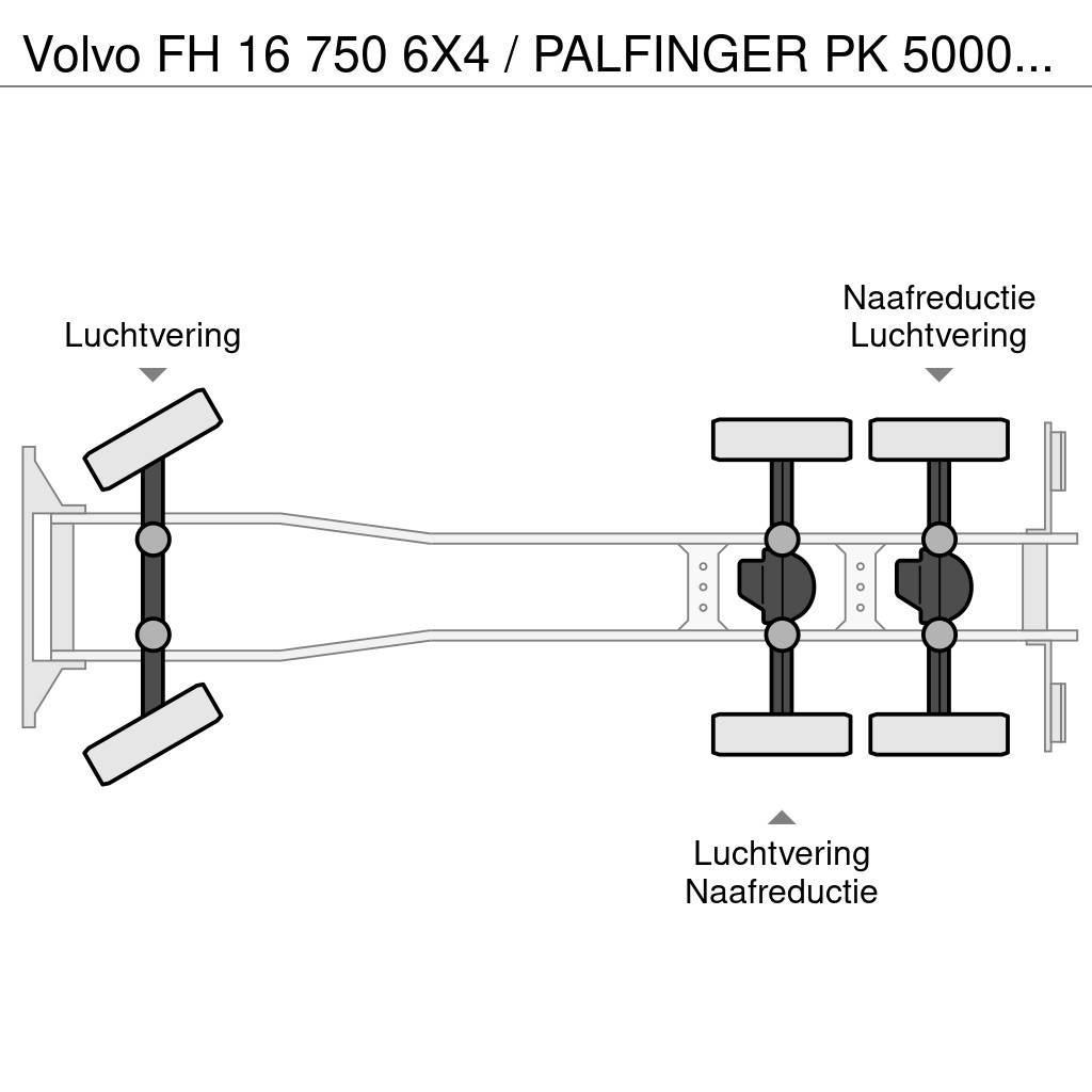 Volvo FH 16 750 6X4 / PALFINGER PK 50002 KRAAN / 50 T/M Yol-Arazi Tipi Vinçler (AT)
