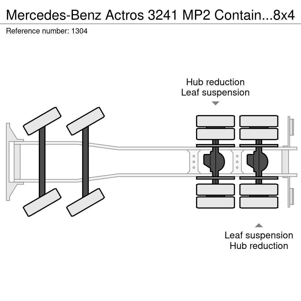 Mercedes-Benz Actros 3241 MP2 Container Hook 8x4 V6 EPS 3 Pedals Vinçli kamyonlar