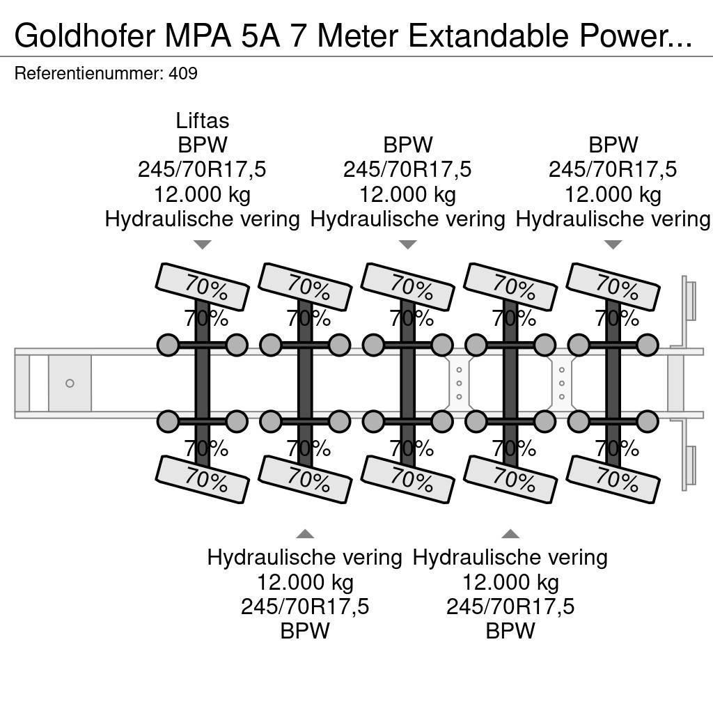 Goldhofer MPA 5A 7 Meter Extandable Powersteering Liftaxle 1 Low loader yari çekiciler
