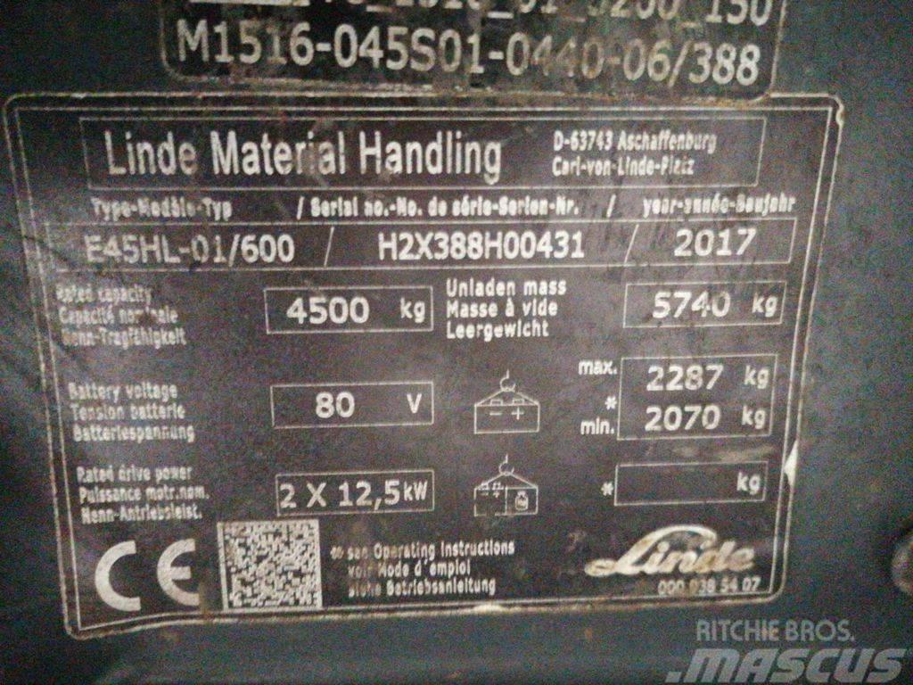 Linde E45HL/01-600 Elektrikli forkliftler