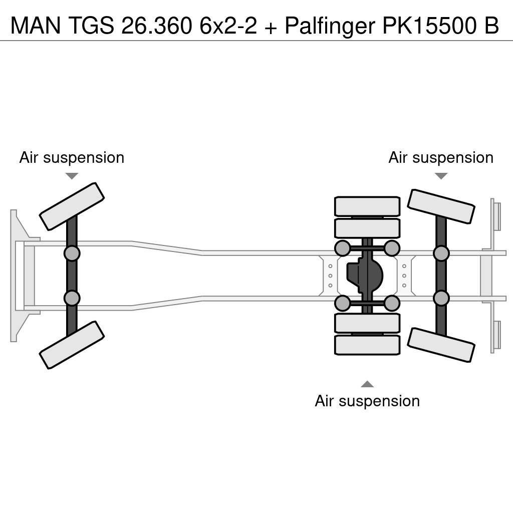 MAN TGS 26.360 6x2-2 + Palfinger PK15500 B Yol-Arazi Tipi Vinçler (AT)