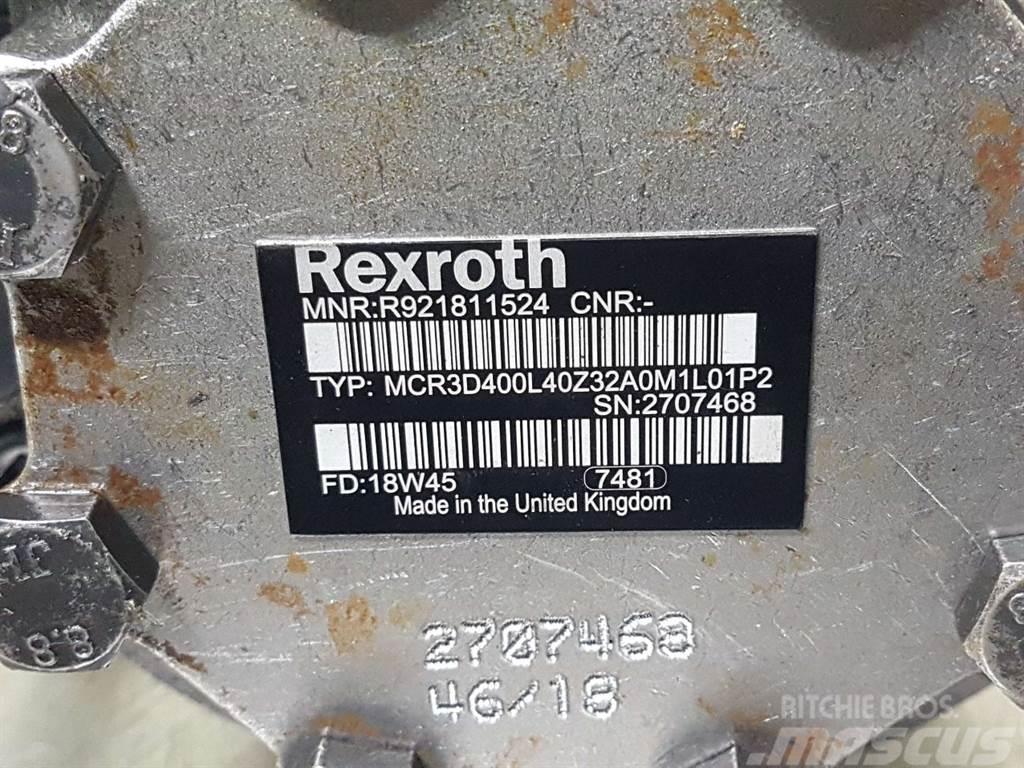 Rexroth MCR3D400L40Z32-R921811524-Wheel motor/Radmotor Hidrolik