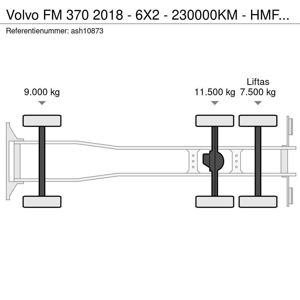 Volvo FM 370 2018 - 6X2 - 230000KM - HMF26TM CRANE 5X RO Flatbed kamyonlar