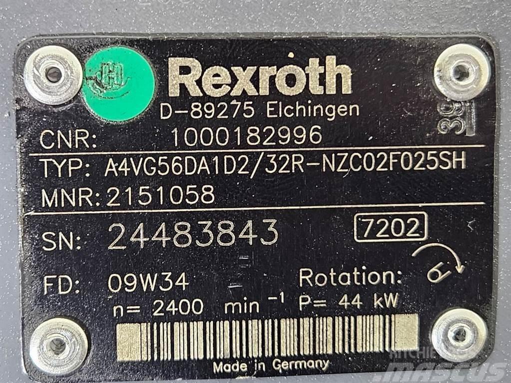 Kramer 1000182996-Rexroth A4VG56DA1D2/32R-Drive pump Hidrolik