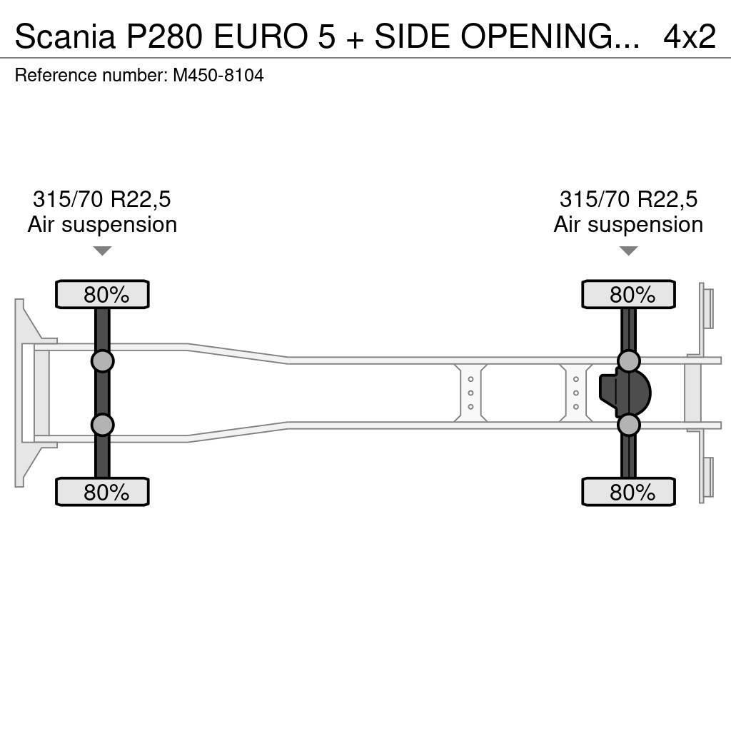 Scania P280 EURO 5 + SIDE OPENING BOX + CARRIER SUPRA 850 Frigofrik kamyonlar