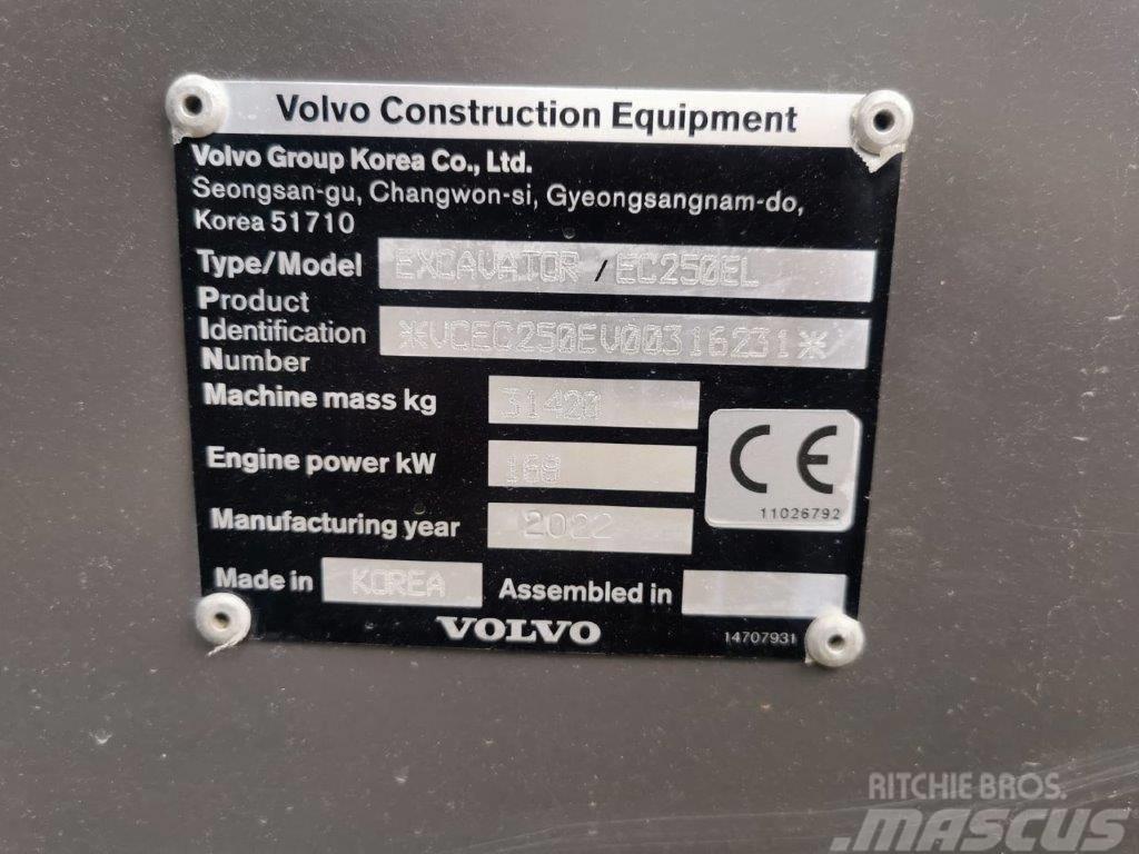 Volvo EC250EL Paletli ekskavatörler