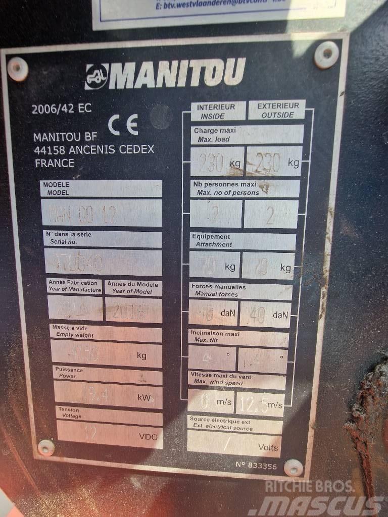 Manitou Mango 12 Körüklü personel platformları