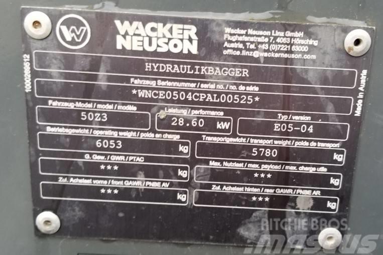 Wacker Neuson 50Z3 Paletli ekskavatörler