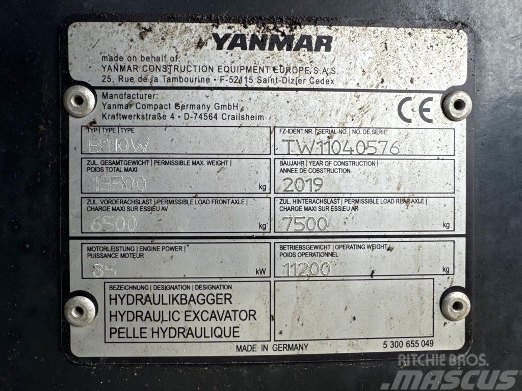 Yanmar YAN B110W Lastik tekerli ekskavatörler