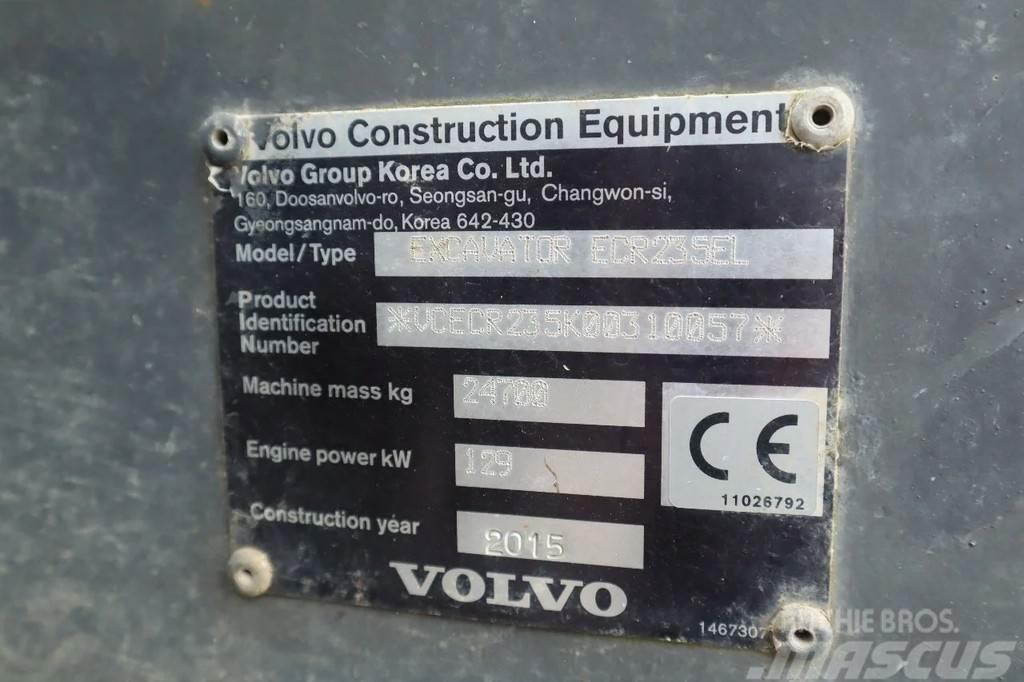 Volvo ECR 235 EL | ROTOTILT | BUCKET | AIRCO Paletli ekskavatörler