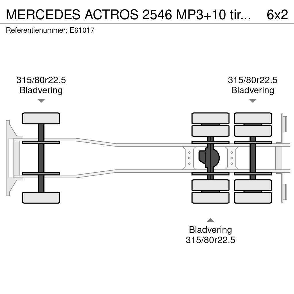 Mercedes-Benz ACTROS 2546 MP3+10 tires/pneus Römorklar, konteyner