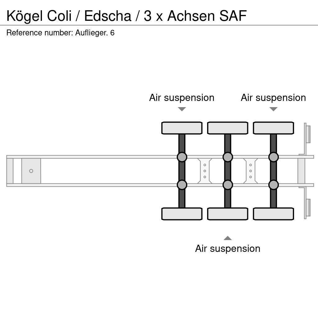 Kögel Coli / Edscha / 3 x Achsen SAF Perdeli yari çekiciler