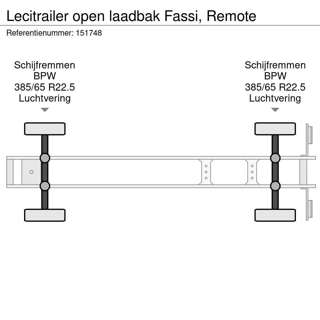 Lecitrailer open laadbak Fassi, Remote Flatbed çekiciler