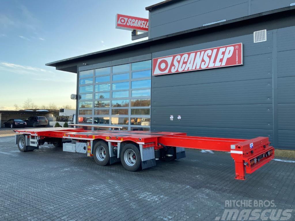  SCANSLEP Extendable platform trailer Flatbed römorklar