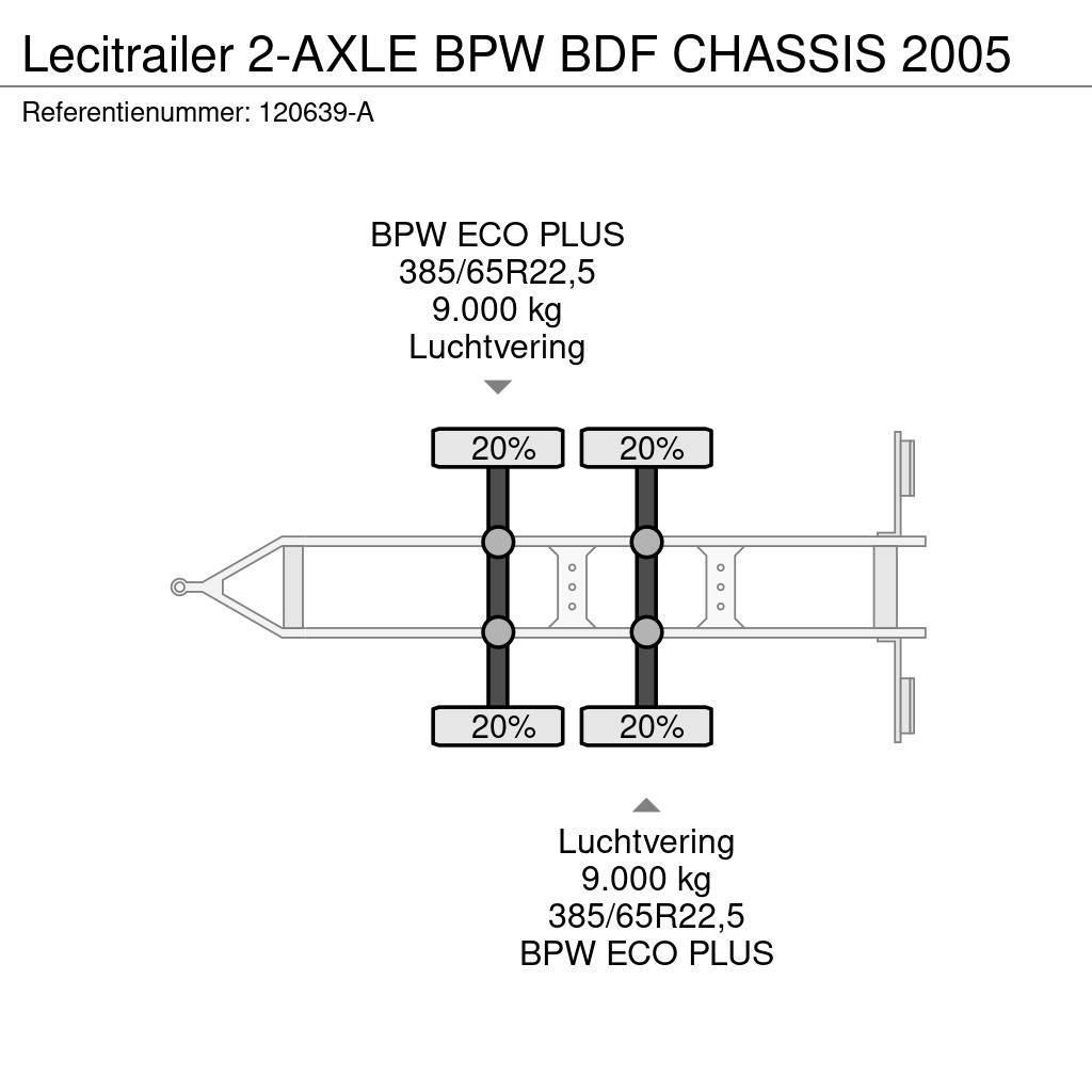 Lecitrailer 2-AXLE BPW BDF CHASSIS 2005 Sase römorklar