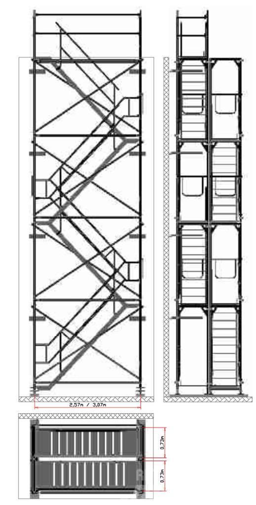 Gerüst Treppe Treppenturm 12m Iskele ekipmanlari
