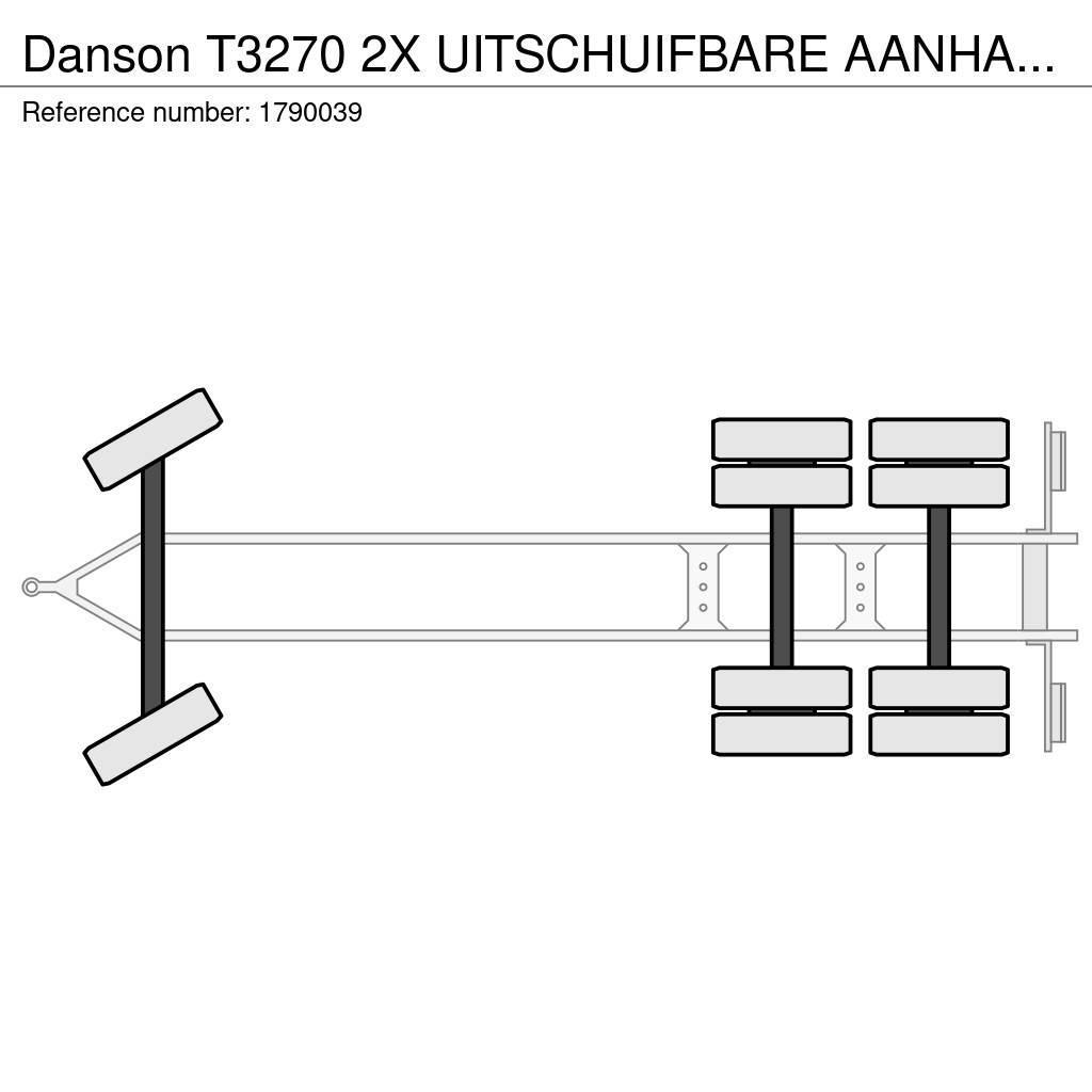 Danson T3270 2X UITSCHUIFBARE AANHANGER/TRAILER/ANHÄNGER Flatbed römorklar