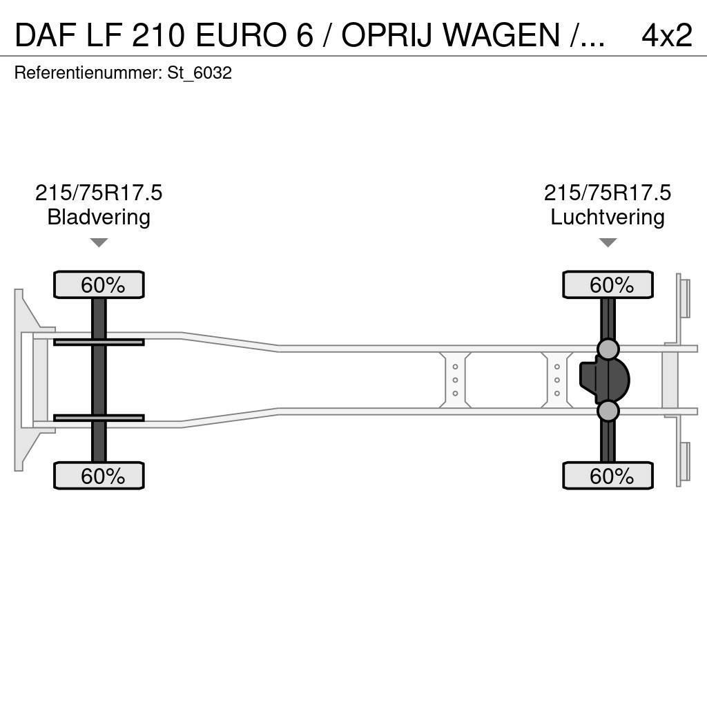DAF LF 210 EURO 6 / OPRIJ WAGEN / MACHINE TRANSPORT Araç tasiyicilar