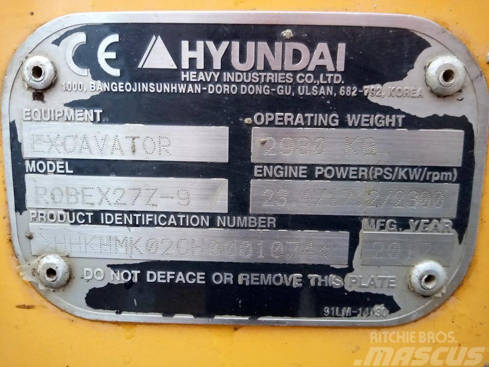Hyundai Robex 27Z-9 Mini ekskavatörler, 7 tona dek