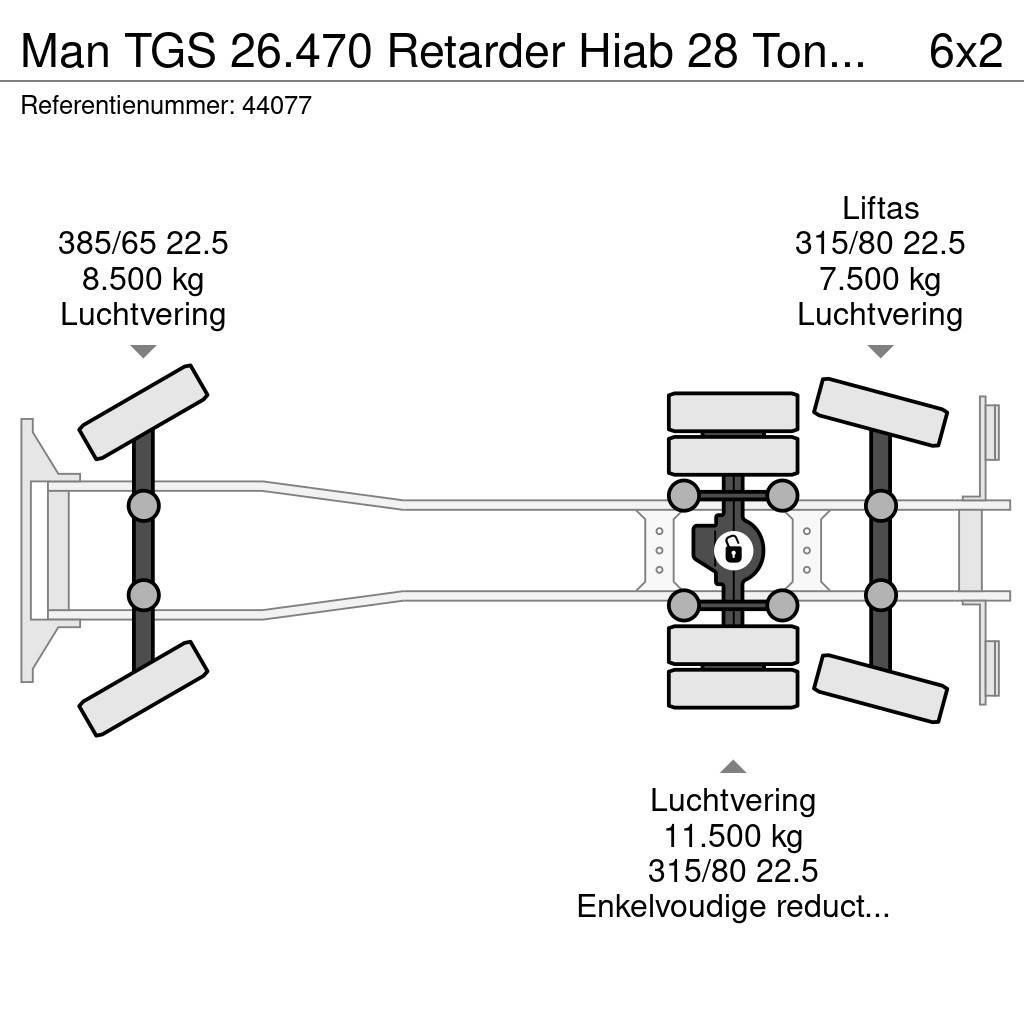 MAN TGS 26.470 Retarder Hiab 28 Tonmeter laadkraan NEW Yol-Arazi Tipi Vinçler (AT)
