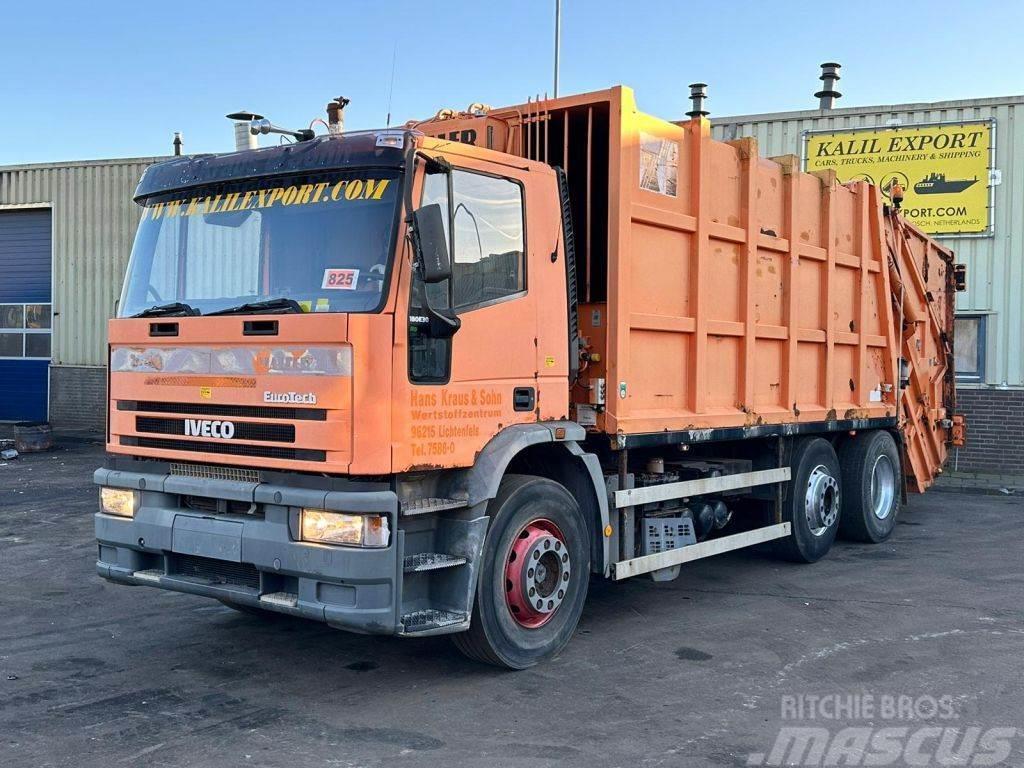 Iveco 180E30 Garbage Truck 6x2 Haller Good Condition Atik kamyonlari