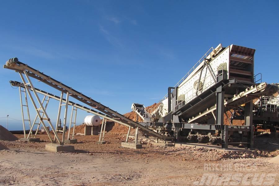 Liming 400tph gypsum mobile crushing plant Agrega tesisleri