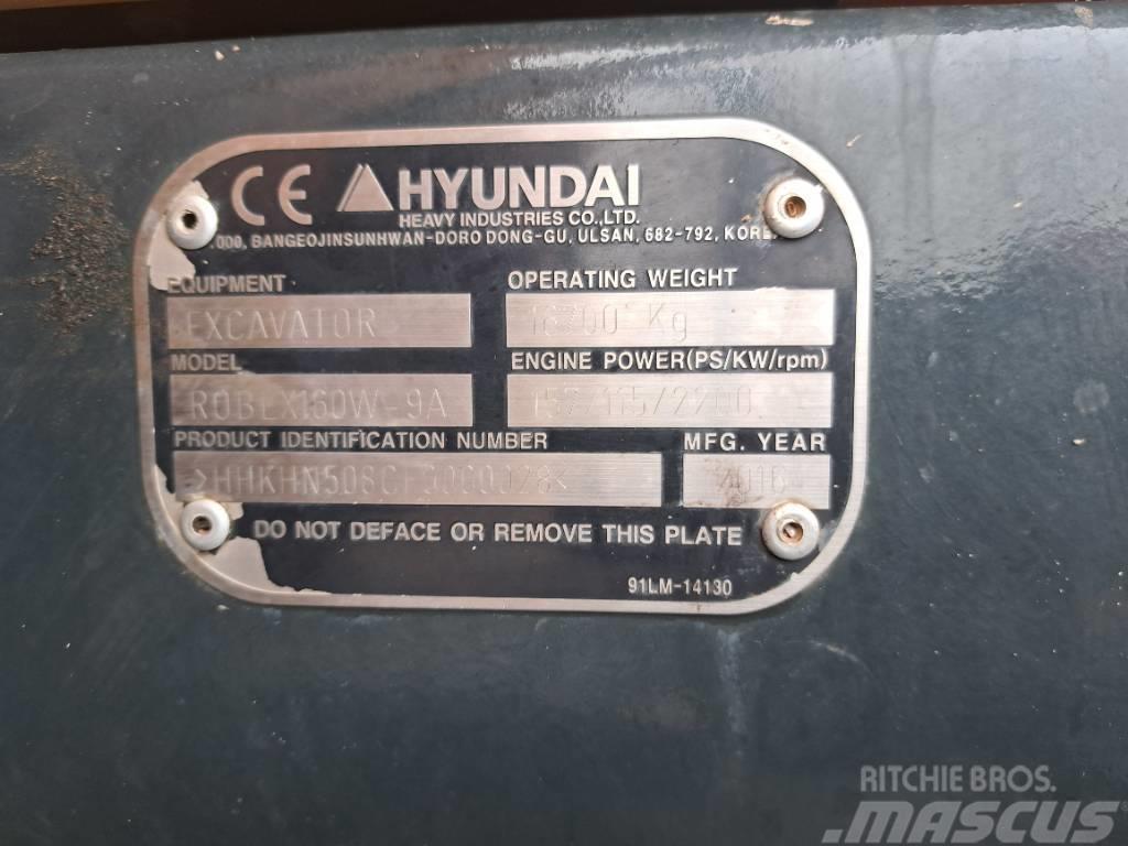 Hyundai R160W-9A Lastik tekerli ekskavatörler