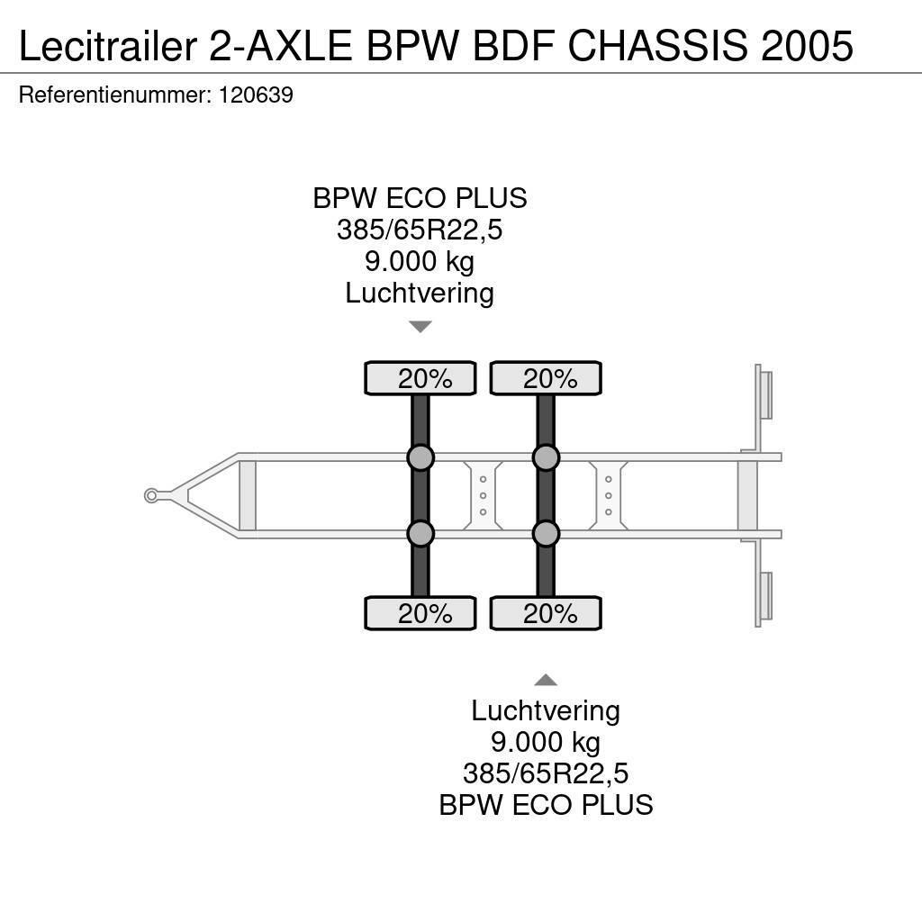 Lecitrailer 2-AXLE BPW BDF CHASSIS 2005 Römorklar