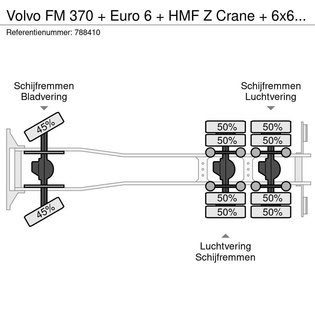 Volvo FM 370 + Euro 6 + HMF Z Crane + 6x6 + Hardox KIPPE Yol-Arazi Tipi Vinçler (AT)