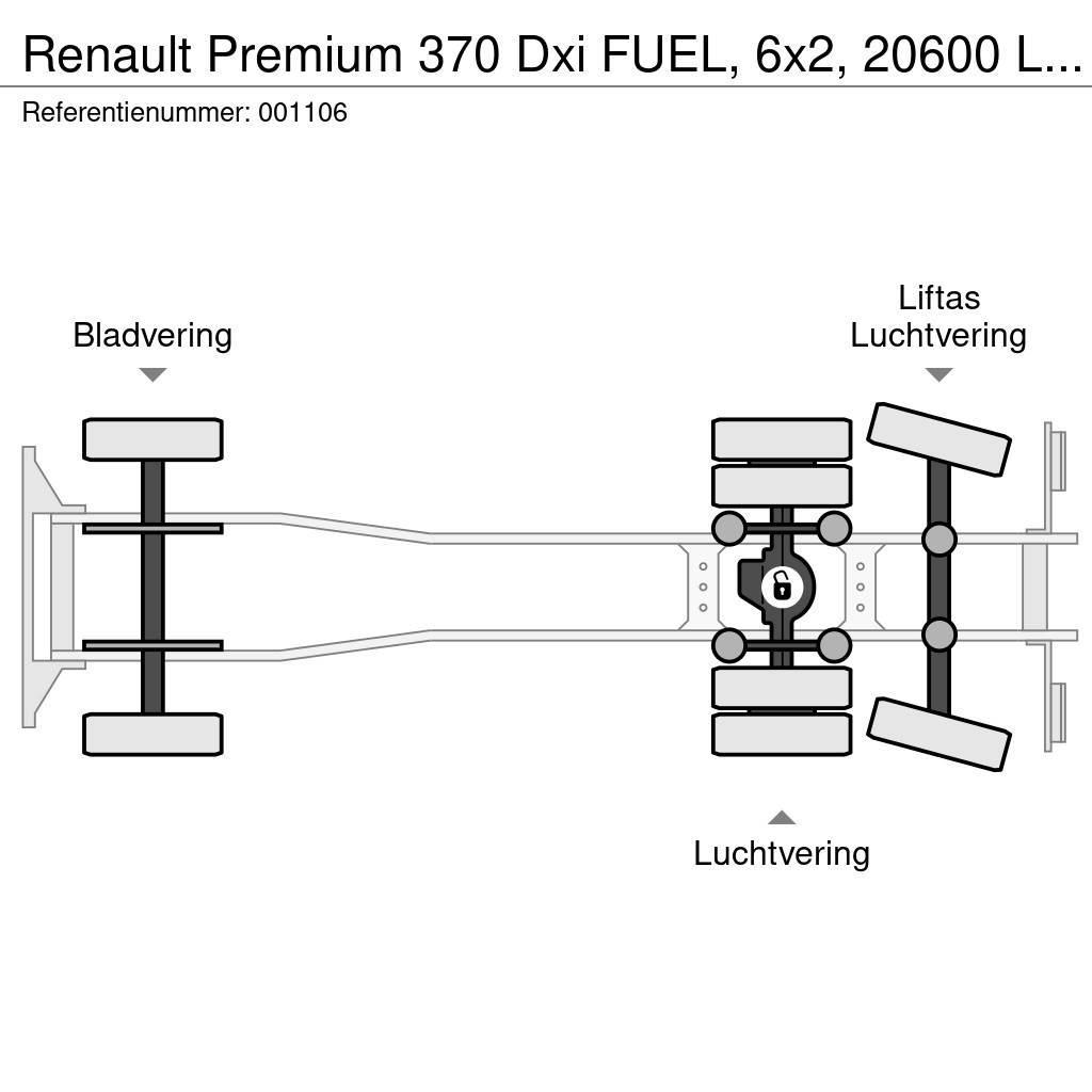 Renault Premium 370 Dxi FUEL, 6x2, 20600 Liter, 6 Comp, Re Tankerli kamyonlar