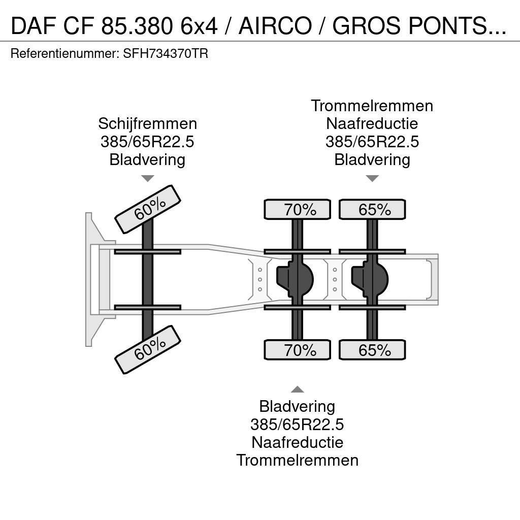 DAF CF 85.380 6x4 / AIRCO / GROS PONTS - BIG AXLES / L Çekiciler
