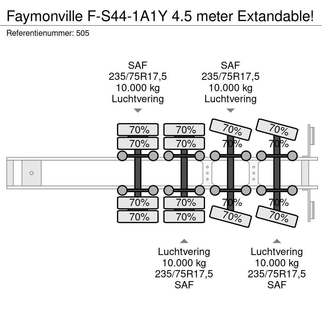 Faymonville F-S44-1A1Y 4.5 meter Extandable! Low loader yari çekiciler
