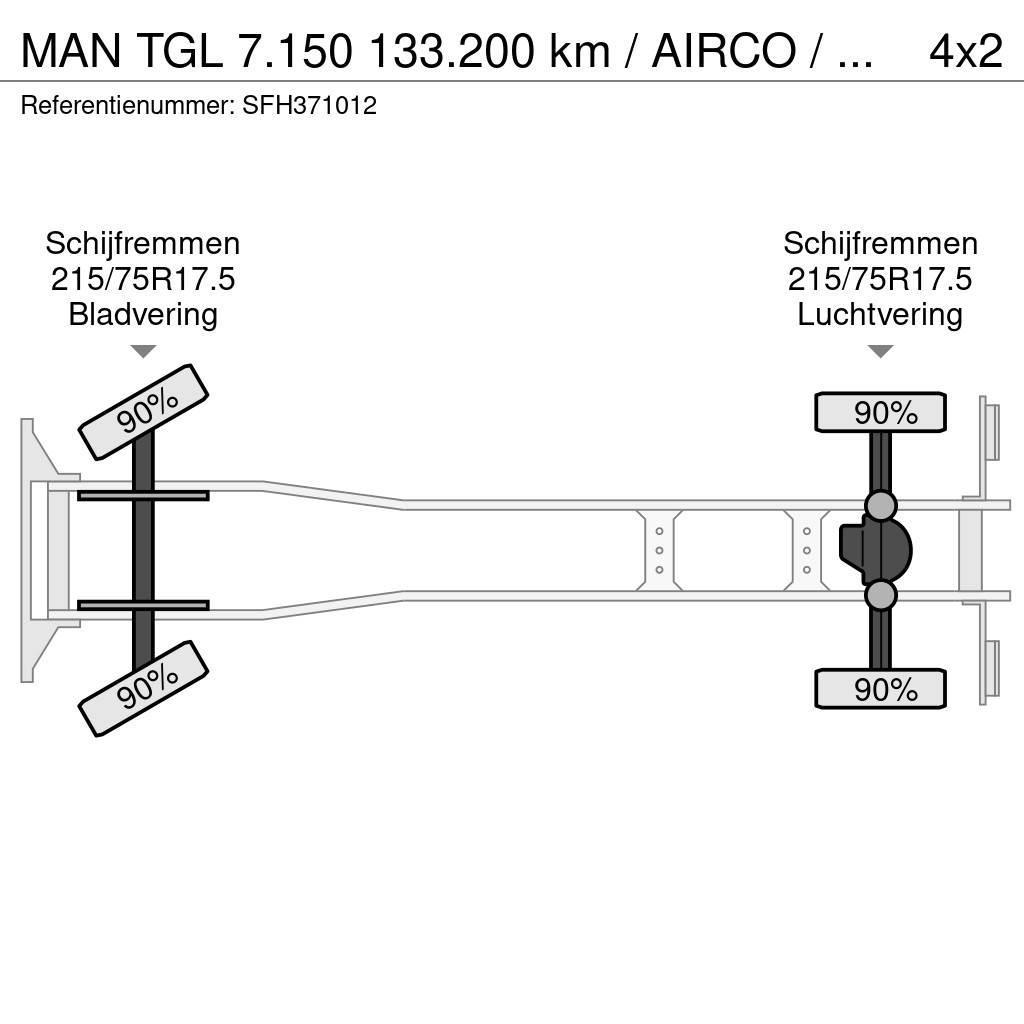 MAN TGL 7.150 133.200 km / AIRCO / MANUEL / CARGOLIFT Kapali kasa kamyonlar