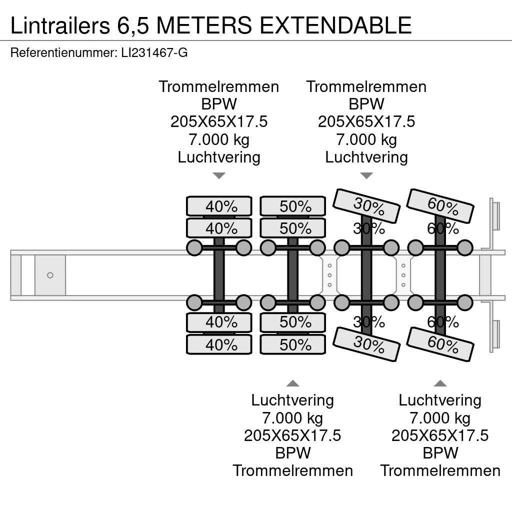 Lintrailers 6,5 METERS EXTENDABLE Low loader yari çekiciler