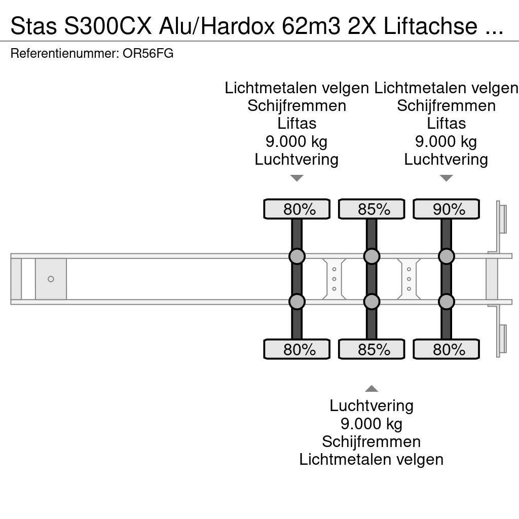 Stas S300CX Alu/Hardox 62m3 2X Liftachse Alcoa LED Damperli çekiciler