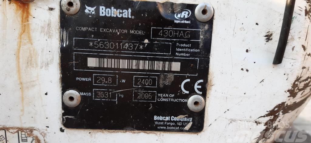 Bobcat 430 HAG Mini ekskavatörler, 7 tona dek