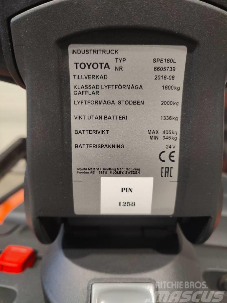 Toyota SPE160L pinkkari Akülü depo ekipmanları