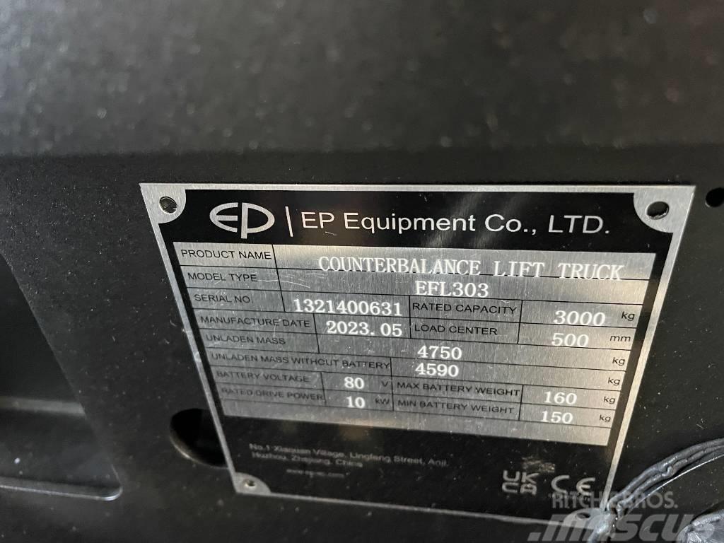 EP EFL303, Triplex, 4800mm, Vollkabine, Lithium Elektrikli forkliftler
