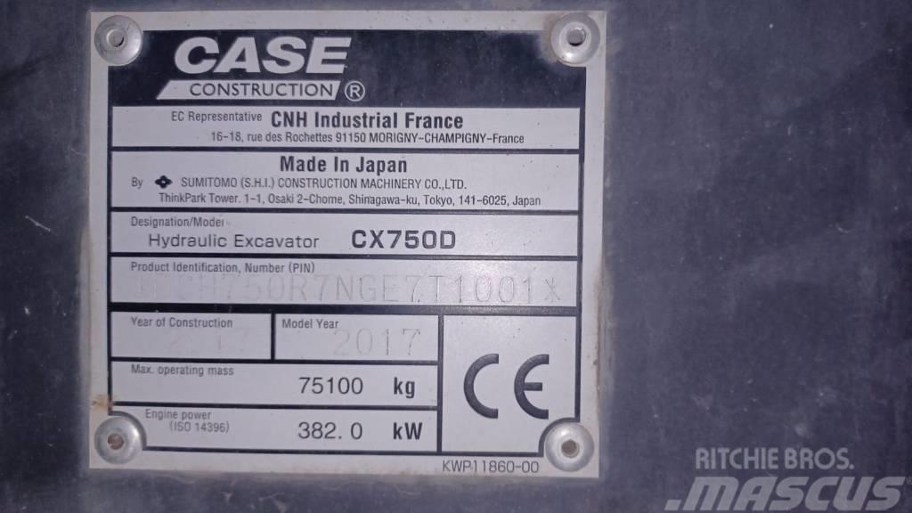 CASE CX 750 D Paletli ekskavatörler