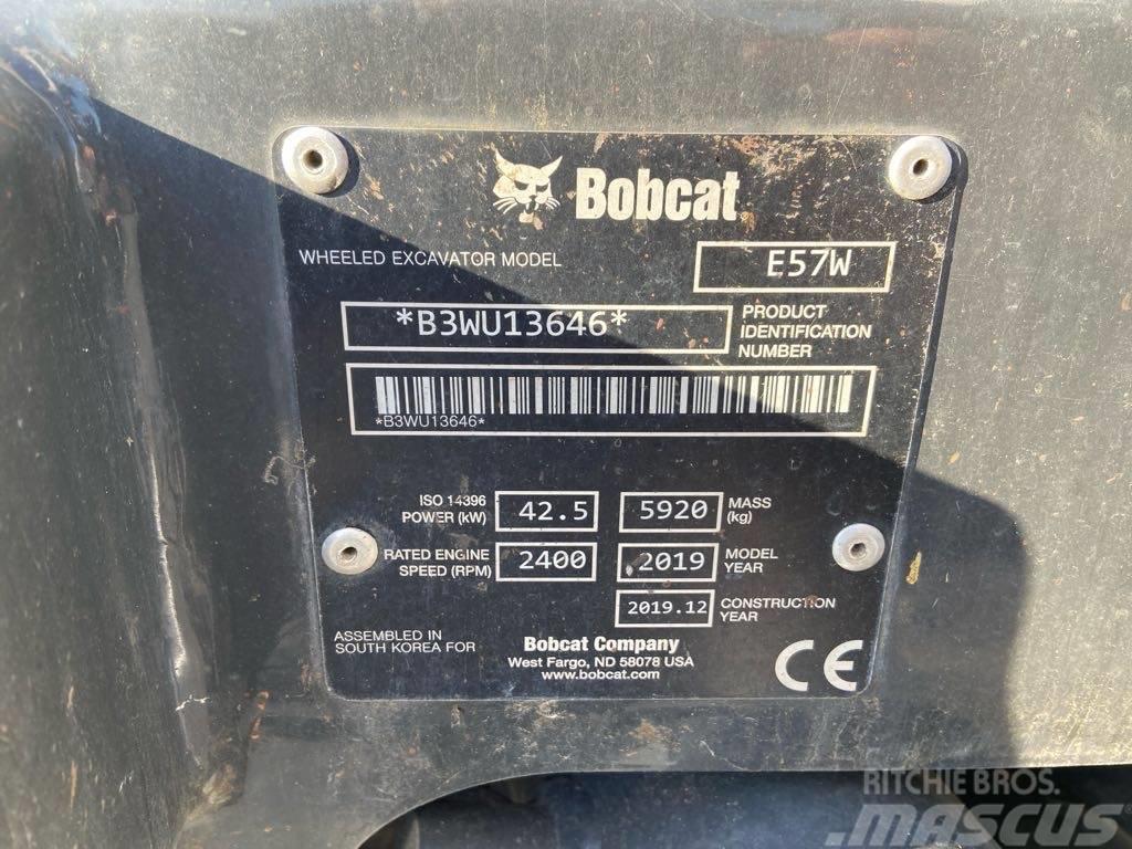 Bobcat E57W Lastik tekerli ekskavatörler