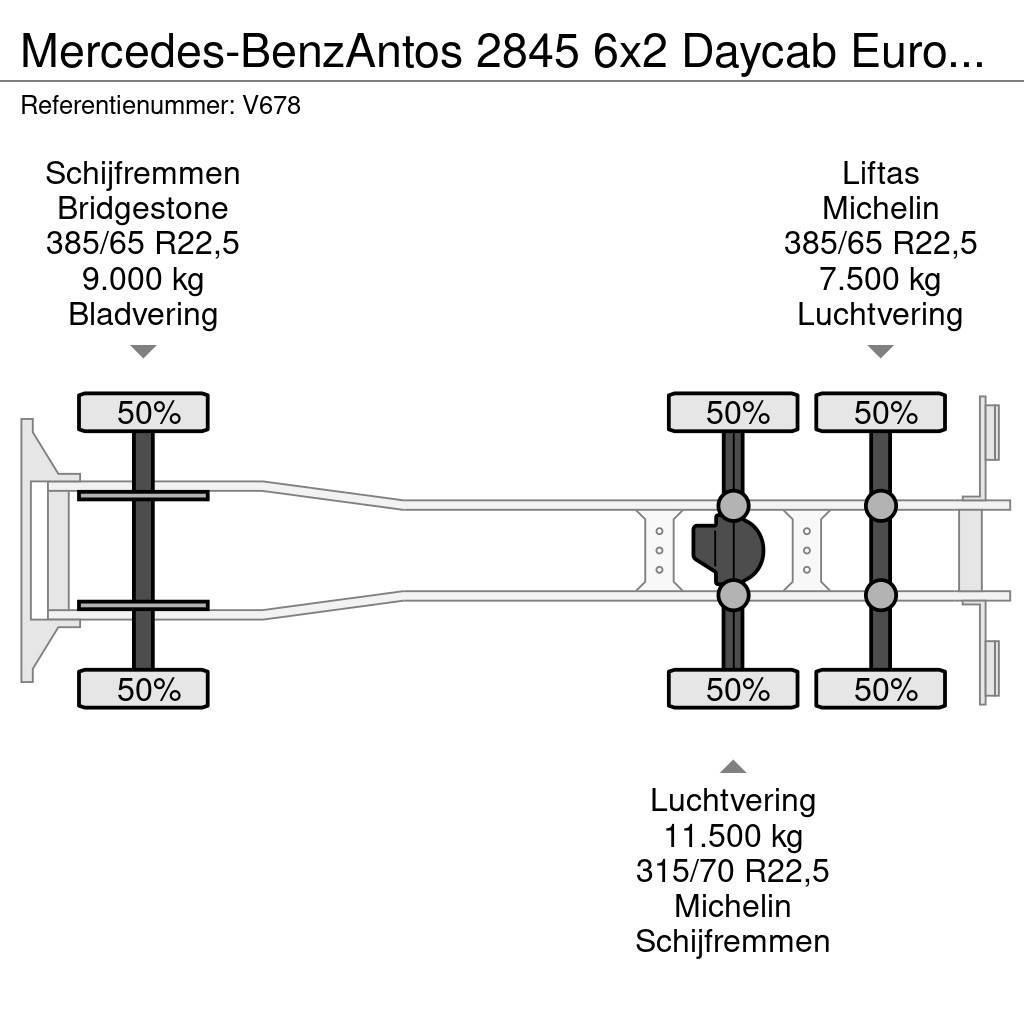 Mercedes-Benz Antos 2845 6x2 Daycab Euro6 - Haakarm 21T - Lift-A Vinçli kamyonlar