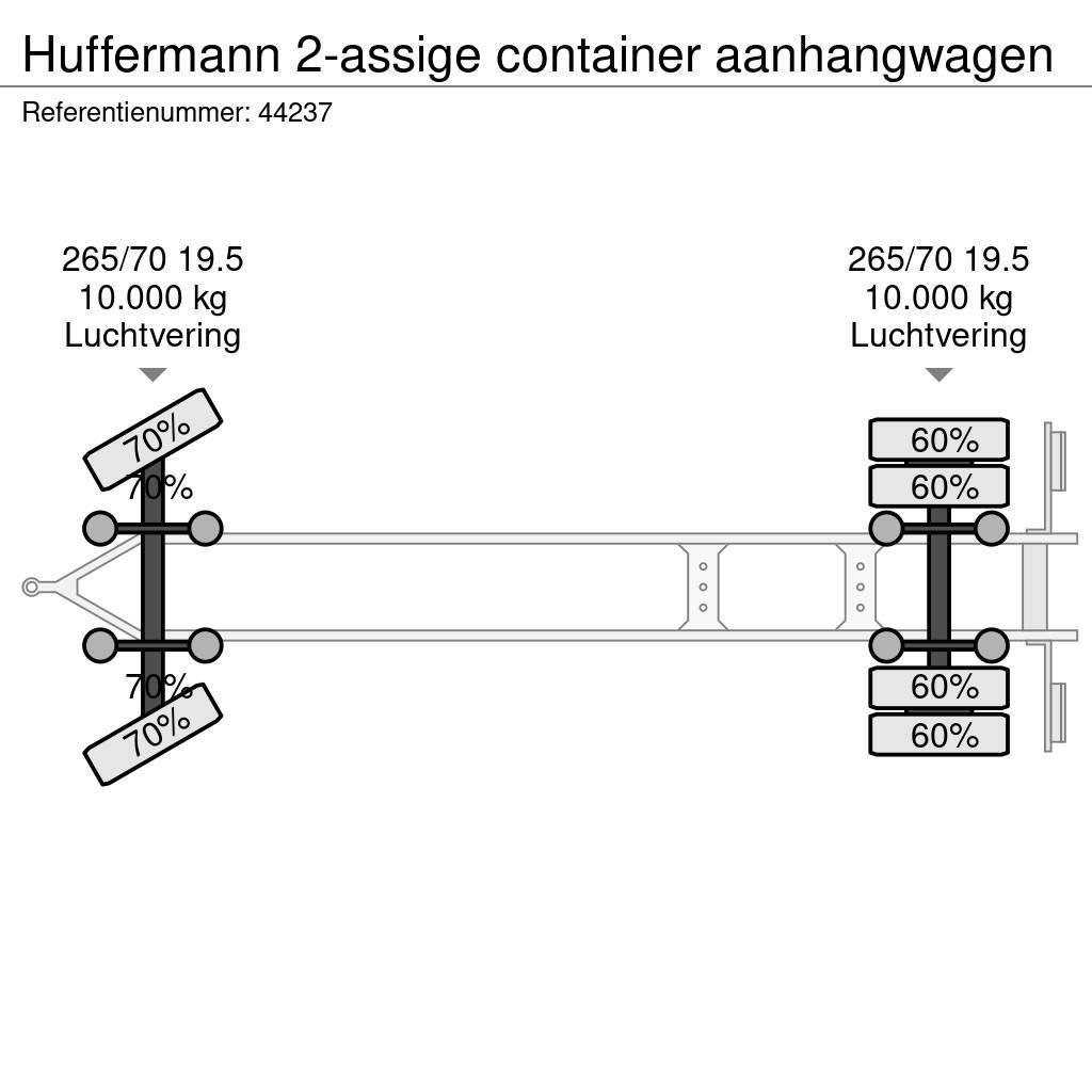 Hüffermann 2-assige container aanhangwagen Çekiciler, konteyner