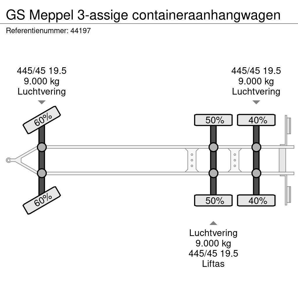 GS Meppel 3-assige containeraanhangwagen Çekiciler, konteyner