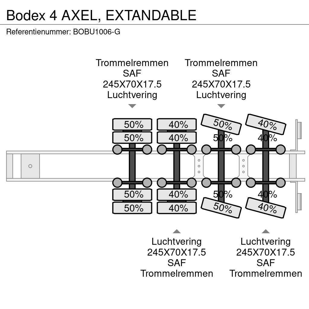 Bodex 4 AXEL,  EXTANDABLE Low loader yari çekiciler