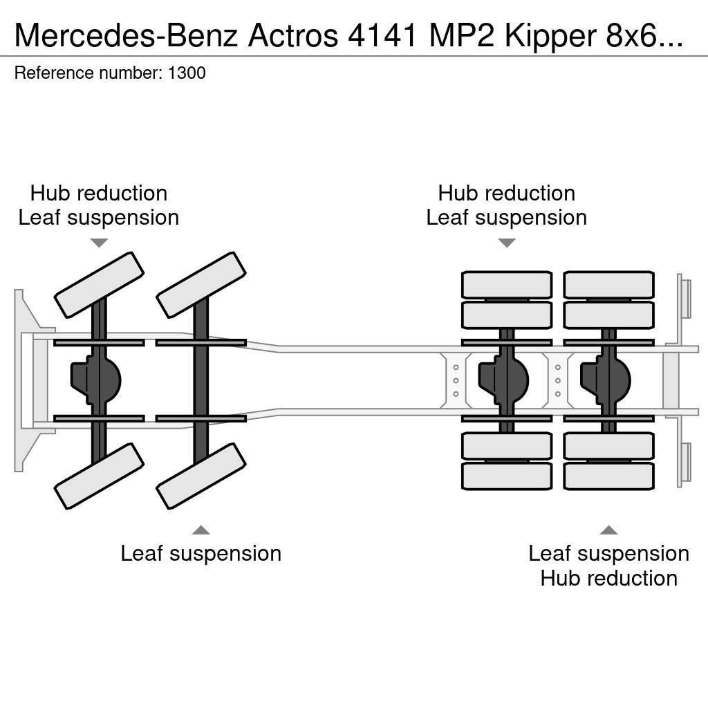 Mercedes-Benz Actros 4141 MP2 Kipper 8x6 V6 Manuel Gearbox Full Damperli kamyonlar