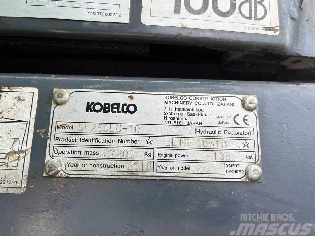Kobelco SK 260 LC-10 2 BUCKETS / AC / CENTRAL LUBRICATION Paletli ekskavatörler